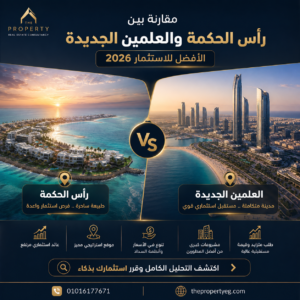 مقارنة بين رأس الحكمة والعلمين الجديدة (الأفضل للاستثمار 2026)