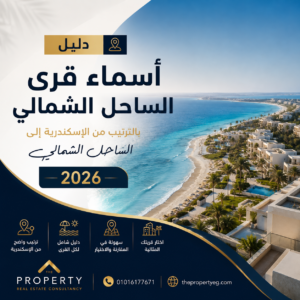 دليل أسماء قرى الساحل الشمالي بالترتيب من الإسكندرية إلي الساحل الشمالي 2026