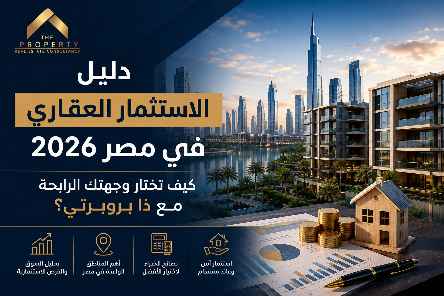 دليل الاستثمار العقاري في مصر 2026 | كيف تختار وجهتك الرابحة مع ذا بروبرتي؟