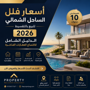 أسعار فلل الساحل الشمالي للبيع بالتقسيط 2026 | الدليل الشامل لاكتساح العقارات الفاخرة
